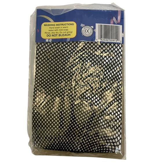 Vintage 90's Girls Black Fishnet Halloween Tights Size 4-8 - Picture 2 of 2